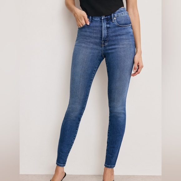 Good American Good Waist Skinny Compression Jeans Blue Modern Stretch size 10/30 - Picture 1 of 8